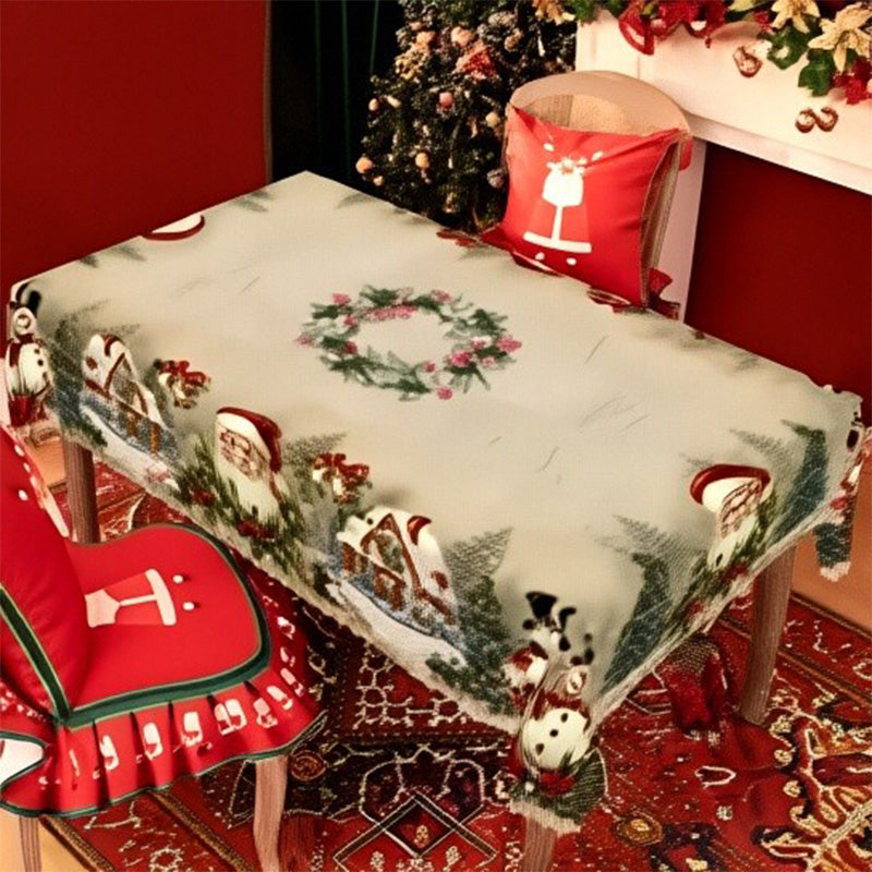 TwinkleAhead | Premium kersttafelkleed – Feestelijke eettafelkleed met klassieke rode en groene print