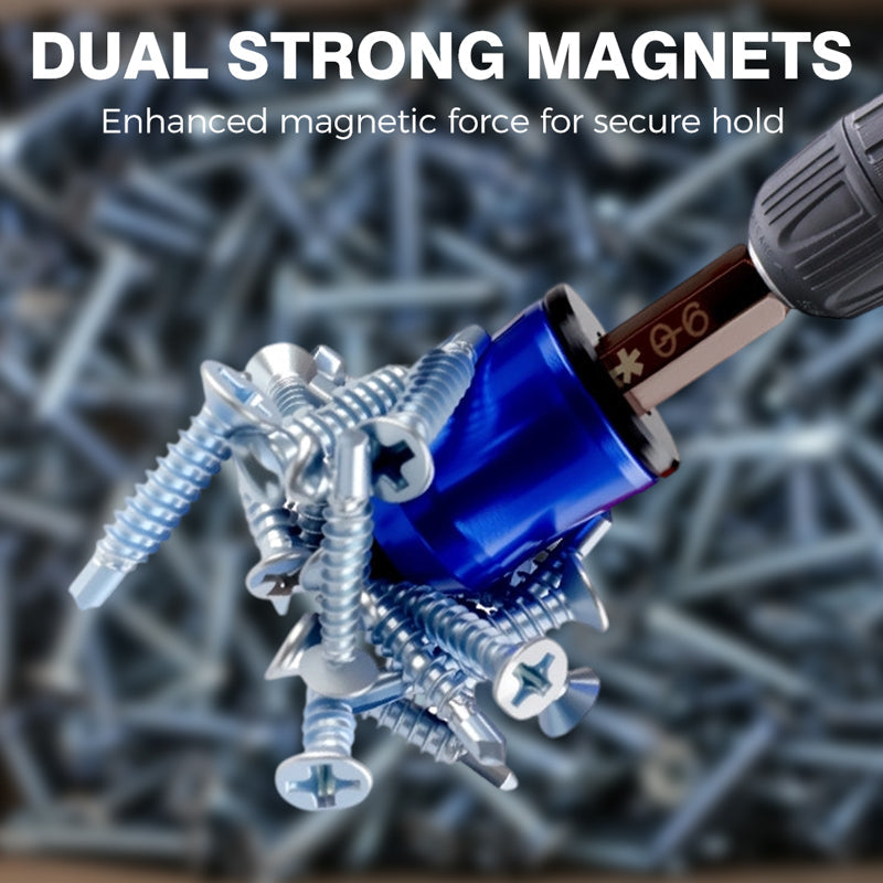 ScrewPro | Magnetische ringschroevendraaierkopset – 3-in-1 sterke magneetbithouder voor boormachines