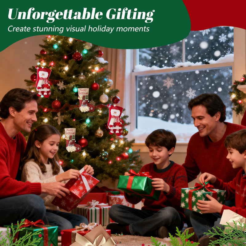 GiftStock | Kerstsokzak – Kerstcadeauzak, feestelijke snoep- en speelgoedhouder