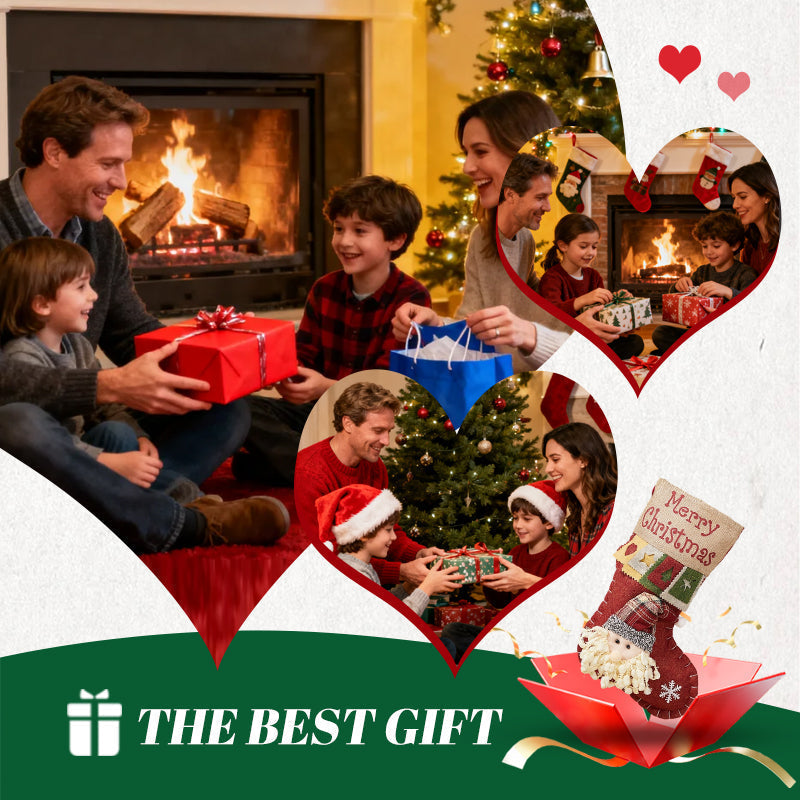 GiftStock | Kerstsokzak – Kerstcadeauzak, feestelijke snoep- en speelgoedhouder