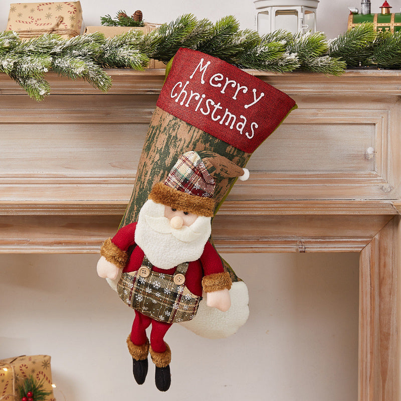 GiftStock | Kerstsokzak – Kerstcadeauzak, feestelijke snoep- en speelgoedhouder