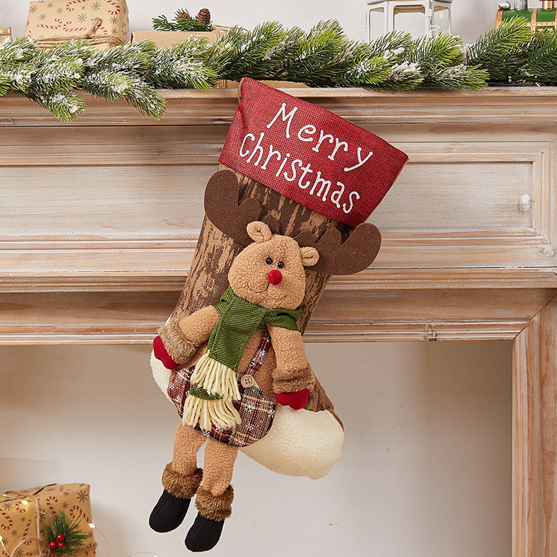 GiftStock | Kerstsokzak – Kerstcadeauzak, feestelijke snoep- en speelgoedhouder