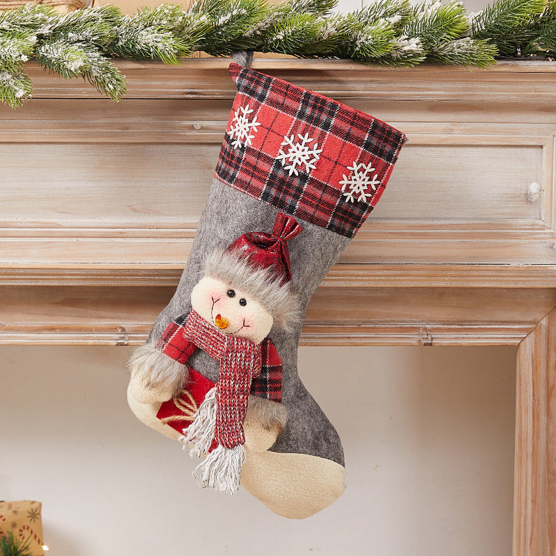 GiftStock | Kerstsokzak – Kerstcadeauzak, feestelijke snoep- en speelgoedhouder