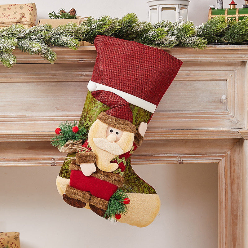 GiftStock | Kerstsokzak – Kerstcadeauzak, feestelijke snoep- en speelgoedhouder