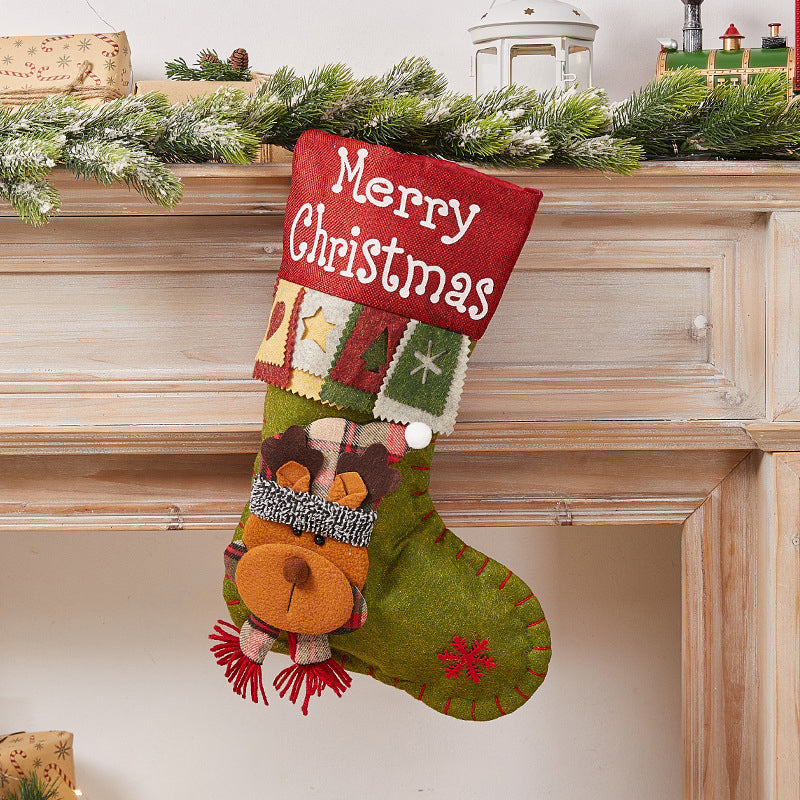 GiftStock | Kerstsokzak – Kerstcadeauzak, feestelijke snoep- en speelgoedhouder