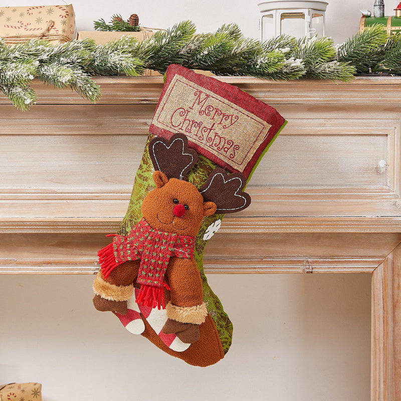 GiftStock | Kerstsokzak – Kerstcadeauzak, feestelijke snoep- en speelgoedhouder