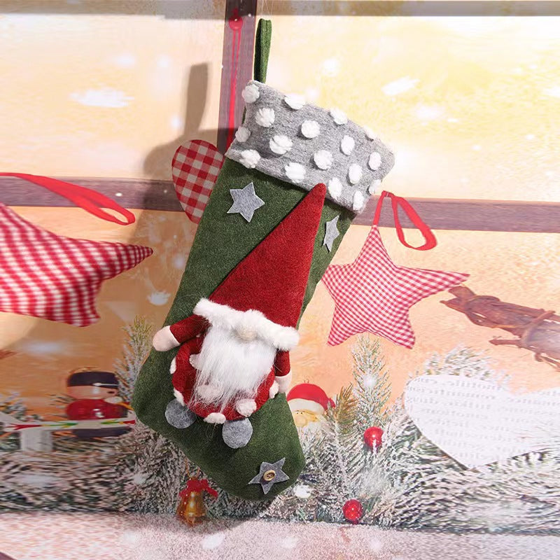 GiftStock | Kerstsokzak – Kerstcadeauzak, feestelijke snoep- en speelgoedhouder