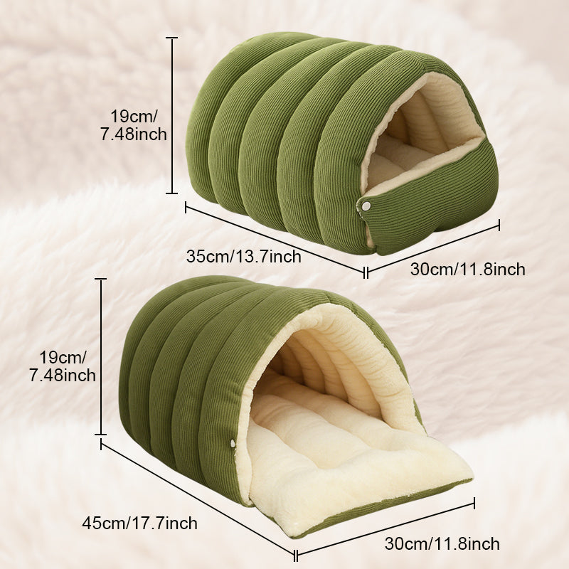 CuddleCave | Geïsoleerde pluche huisdierengrot – Comfort, ondersteuning en privacy voor katten en kleine honden