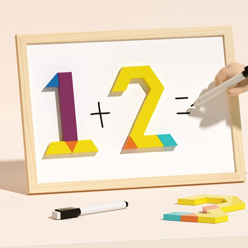 BrainWood | Magnetische houten puzzel – Creatief logica- en strategiespel voor kinderen, draagbare educatieve hersenkraker