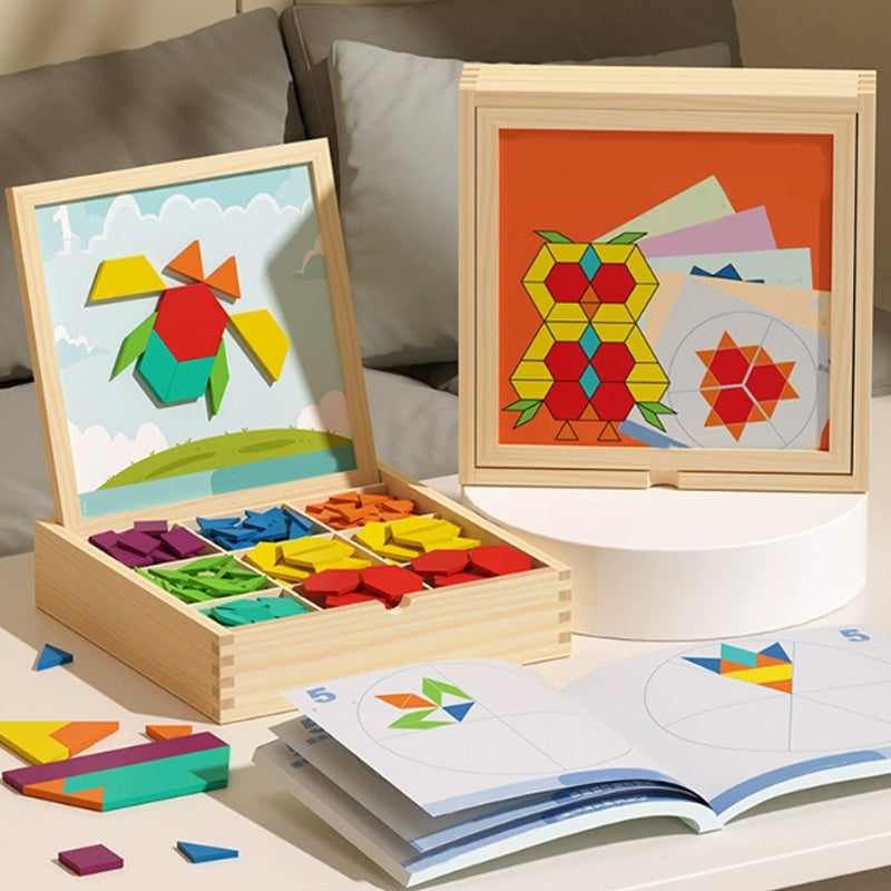 BrainWood | Magnetische houten puzzel – Creatief logica- en strategiespel voor kinderen, draagbare educatieve hersenkraker