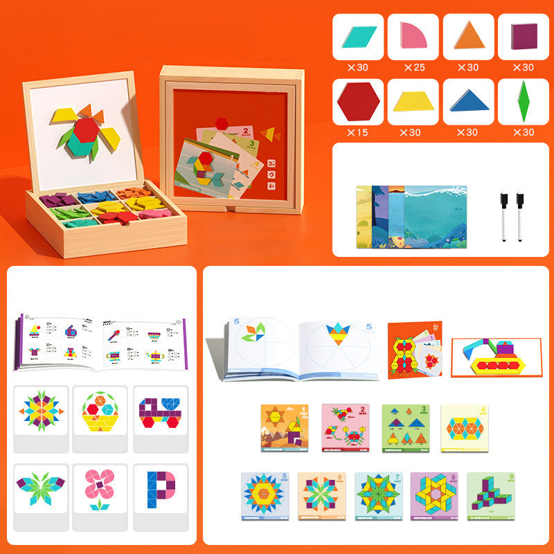 BrainWood | Magnetische houten puzzel – Creatief logica- en strategiespel voor kinderen, draagbare educatieve hersenkraker