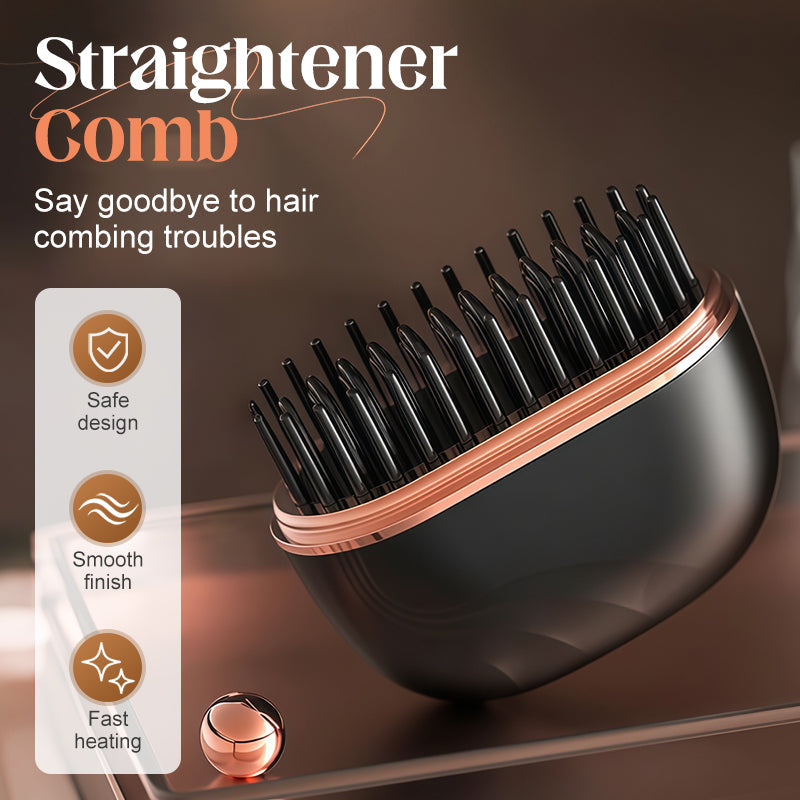 Combix | Mini draadloze stijltang – Type-C oplaadbaar, 3 warmtestanden, anti-kroes, snelle glans
