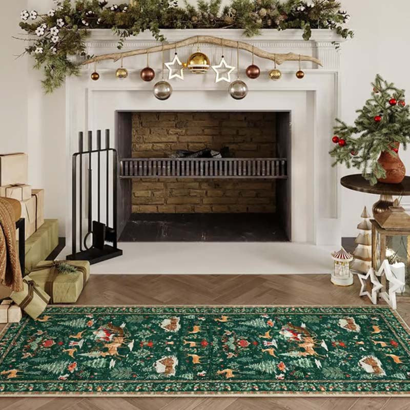 FestiveStep | Zacht antislip kersttapijt – kerstvloermat, gezellig decoratief tapijt