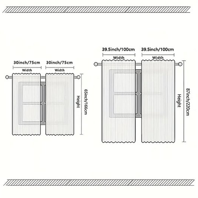 MerryShade | FestiveGlow Kerstgordijnen 2-delige set – Feestelijke raamgordijnen, decoratief