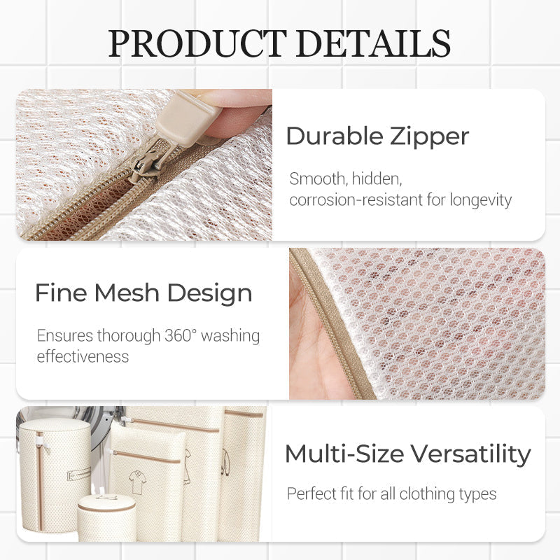 MeshEase | Washandjesset van mesh – Zachte verzorging van uw kleding, verborgen ritssluiting, duurzaam