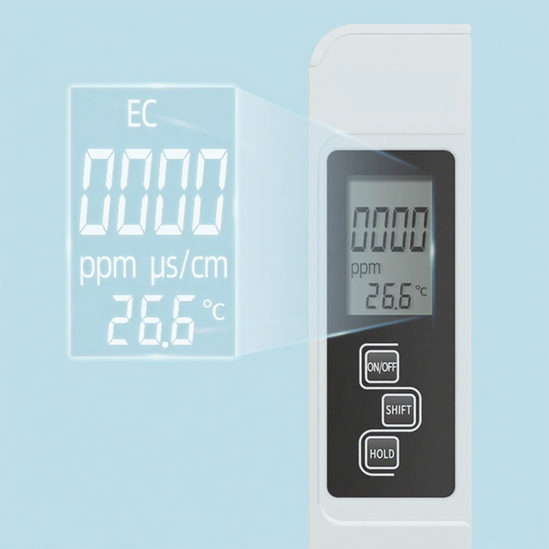 WaterScan | 3-in-1 TDS-waterkwaliteitstester – Draagbare LCD-meter voor TDS, geleidbaarheid en temperatuur