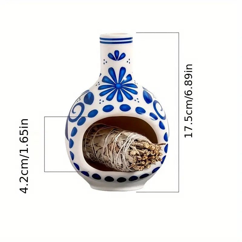 CeramiZen | Handgemaakte keramische Palo Santo-houder – stijlvolle wierookbrander voor meditatie