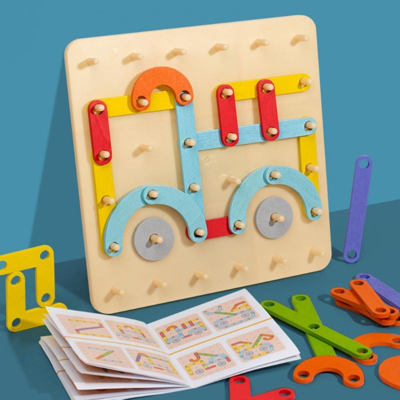 SkillBoard | Montessori-pegboardpuzzel – Houten educatief speelgoed voor kinderen vanaf 3 jaar