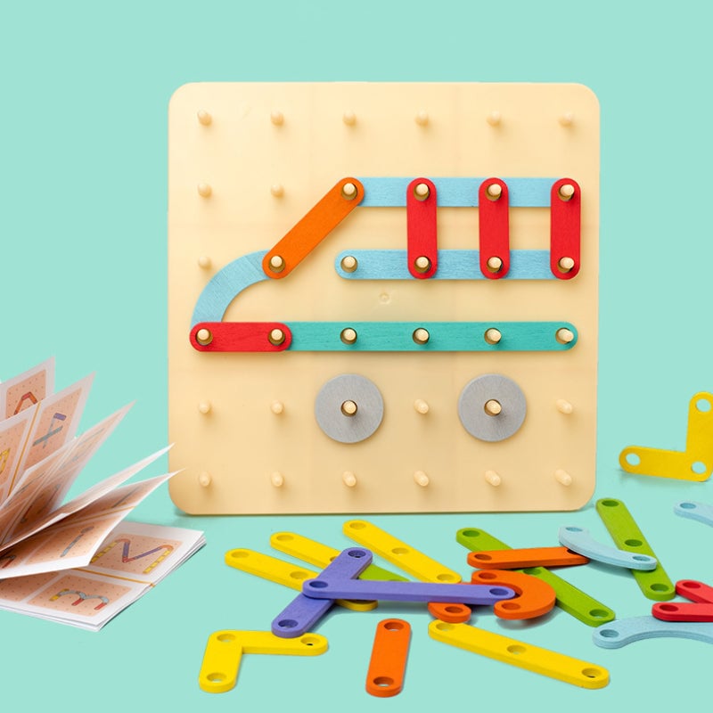 SkillBoard | Montessori-pegboardpuzzel – Houten educatief speelgoed voor kinderen vanaf 3 jaar
