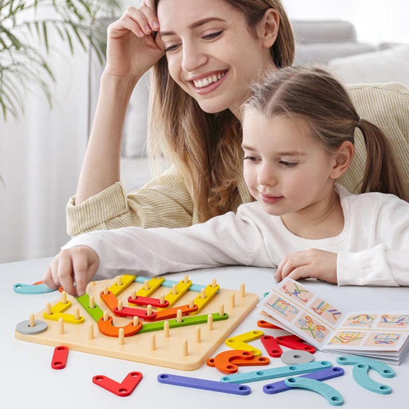 SkillBoard | Montessori-pegboardpuzzel – Houten educatief speelgoed voor kinderen vanaf 3 jaar
