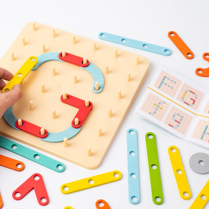SkillBoard | Montessori-pegboardpuzzel – Houten educatief speelgoed voor kinderen vanaf 3 jaar