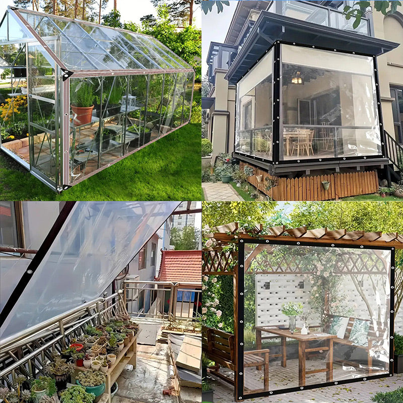 CrystalTarp | UltraClear Heavy-Duty waterdicht zeil – geïsoleerd, UV-bestendig, multifunctioneel