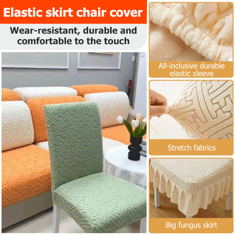 CoverFlex | Elastische Jacquard Eetkamer Stoelhoes – Rekbare Stoelbekleding, Universele Pasvorm