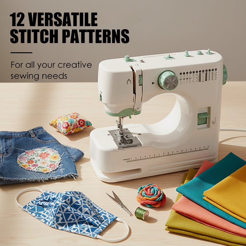 Stitcho | Draagbare elektrische naaimachine voor thuisgebruik – meerdere steken, knoopsgaten en snelheidsregeling