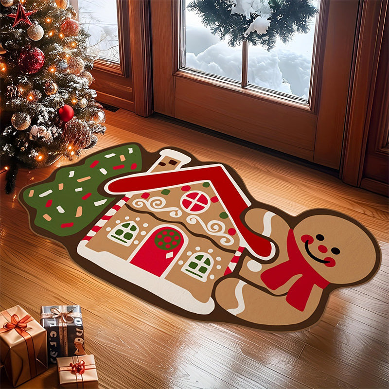 HolidayMat | Kerstmis-peperkoekmannetje-deurmat - antislip, absorberen HolidayMat | Kerstmis-peperkoekmannetje-deurmat - antislip, absorberen