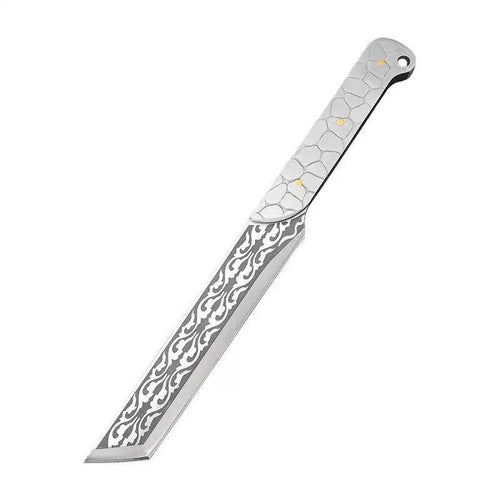 Bladix | 8" Full-Tang roestvrijstalen survivalmes – vuurstarter, multitoolkit, outdoor- en kampeermes