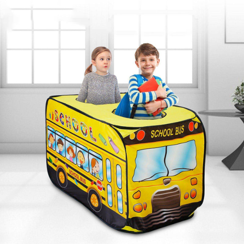 LittleRider | Pop-up speeltent – Schoolbusontwerp, draagbaar speelhuis