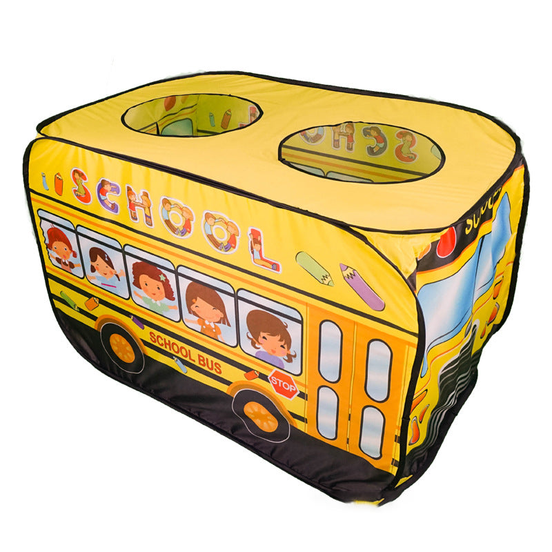 LittleRider | Pop-up speeltent – Schoolbusontwerp, draagbaar speelhuis
