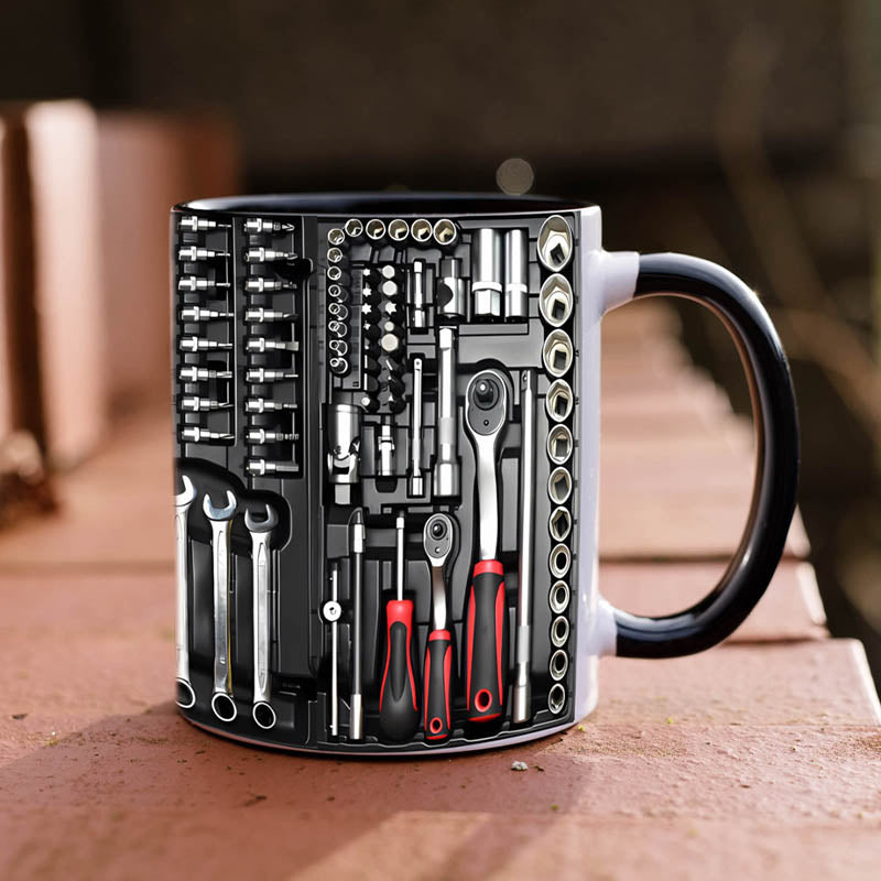 Mugineer | 3D Toolbox koffiemokkenset - Creatieve mokken met mechanisch ontwerp voor ingenieurs