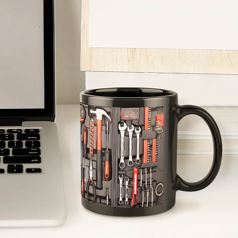 Mugineer | 3D Toolbox koffiemokkenset - Creatieve mokken met mechanisch ontwerp voor ingenieurs