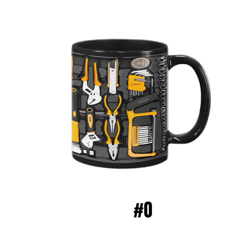 Mugineer | 3D Toolbox koffiemokkenset - Creatieve mokken met mechanisch ontwerp voor ingenieurs