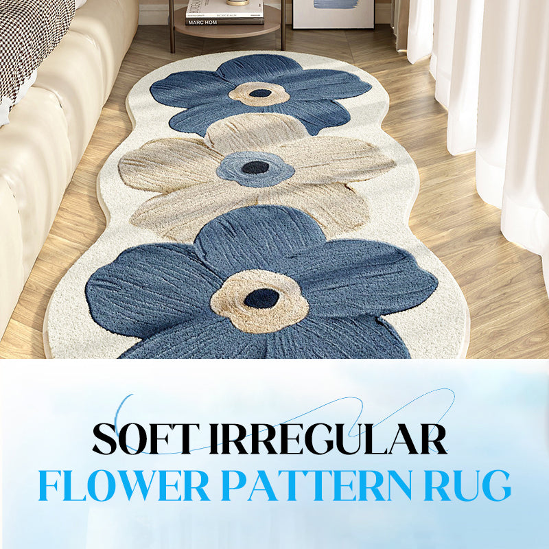 WildBloom | Onregelmatig bloemenkleed – modern abstract vloerkleed, zacht decoratief tapijt