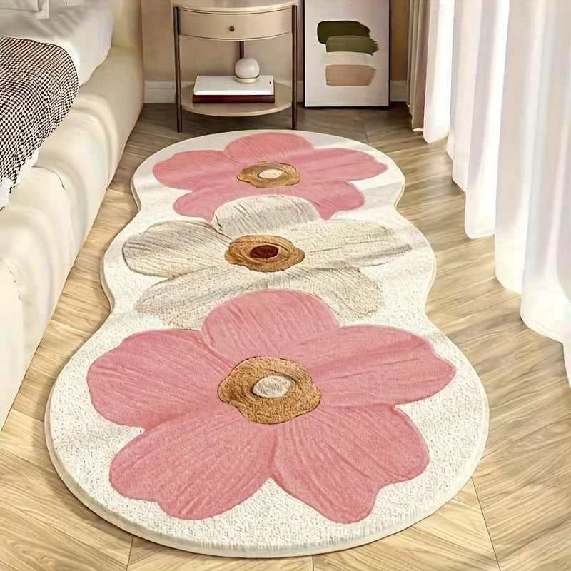 WildBloom | Onregelmatig bloemenkleed – modern abstract vloerkleed, zacht decoratief tapijt