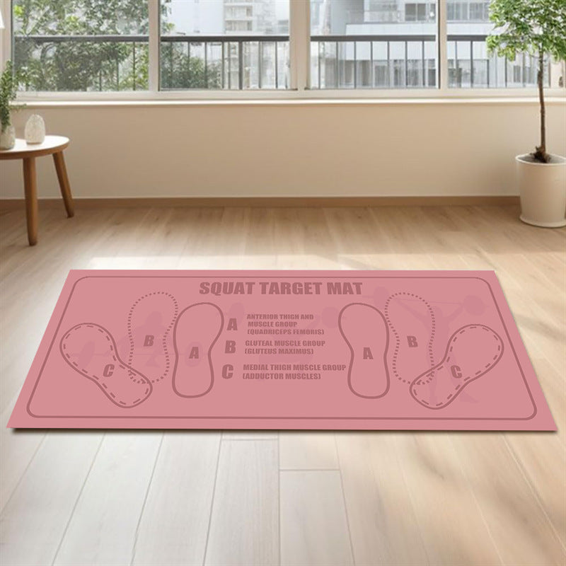 TargetMat | Antislip squatmatt van diatomeeënaarde met voetplaatsingsgids, voor gerichte spiertraining