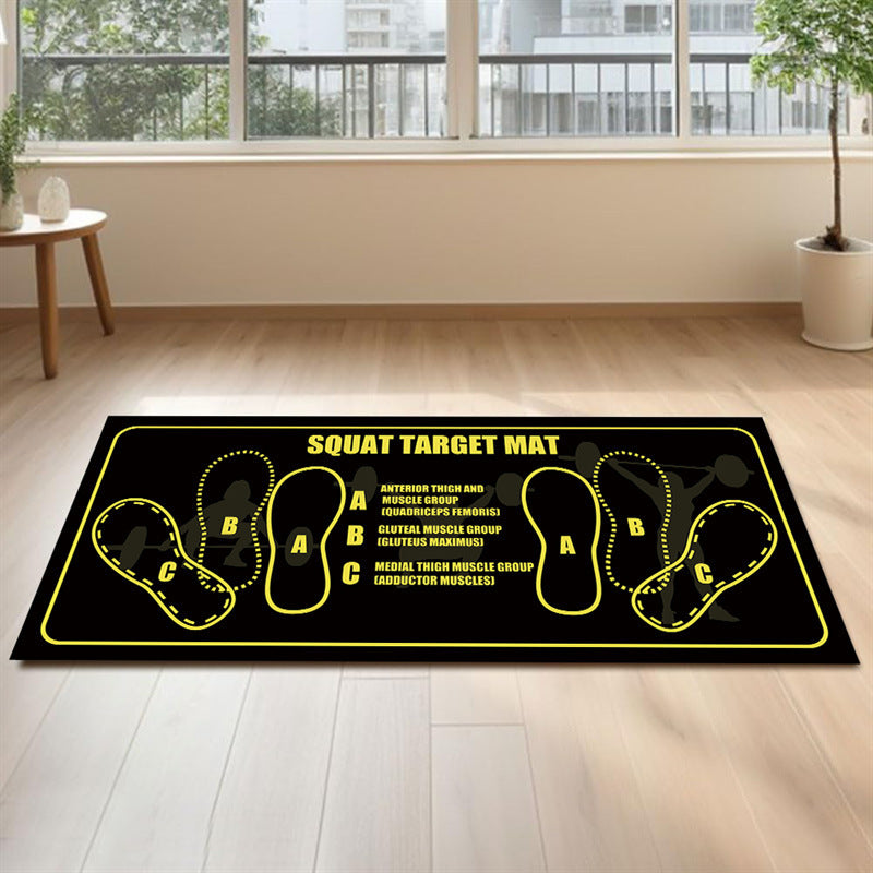 TargetMat | Antislip squatmatt van diatomeeënaarde met voetplaatsingsgids, voor gerichte spiertraining