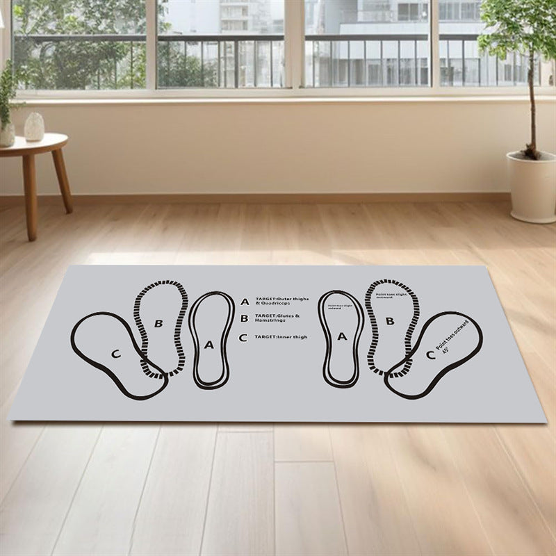 TargetMat | Antislip squatmatt van diatomeeënaarde met voetplaatsingsgids, voor gerichte spiertraining