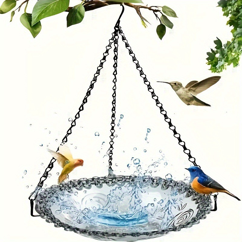 WingBath | Vintage vogelvoeder met waterbad – hangende voederbak voor buiten