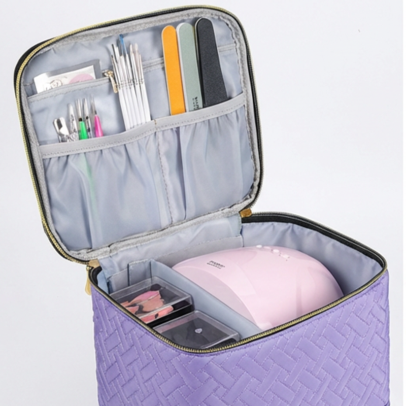 BeautyVault | Make-uptas met dubbele laag en grote capaciteit, cosmetica-organizer van PU-leer