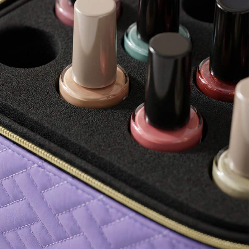 BeautyVault | Make-uptas met dubbele laag en grote capaciteit, cosmetica-organizer van PU-leer