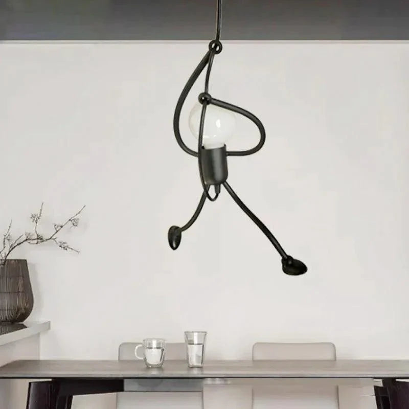 CeilingHero | Stick Man Plafondlamp - Creatief LED Ontwerp, Verstelbare Metalen Lichtarmatuur