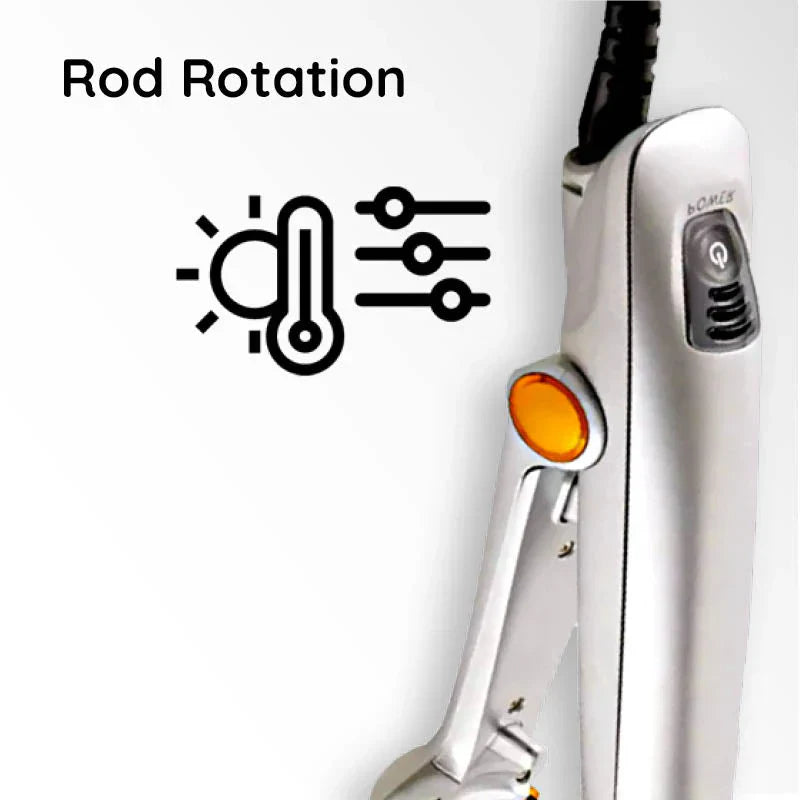 FlexStyle | 2-in-1 roterende stijltang met warme borstel – professionele styling, anti-kroes, geschikt voor alle haartypes