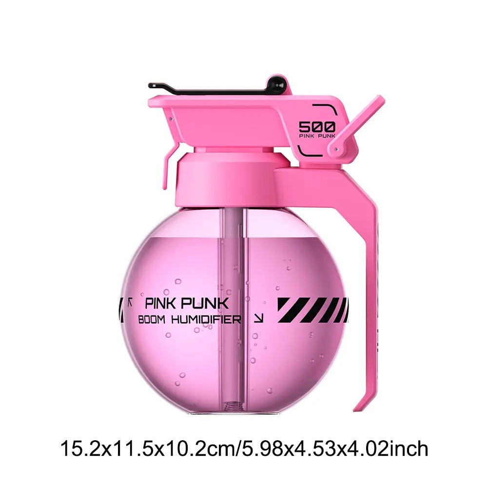 DiffuBlast | Granaat Aromatherapie Luchtbevochtiger – USB, Silent Mist, 500 ml tank voor thuis en op kantoor