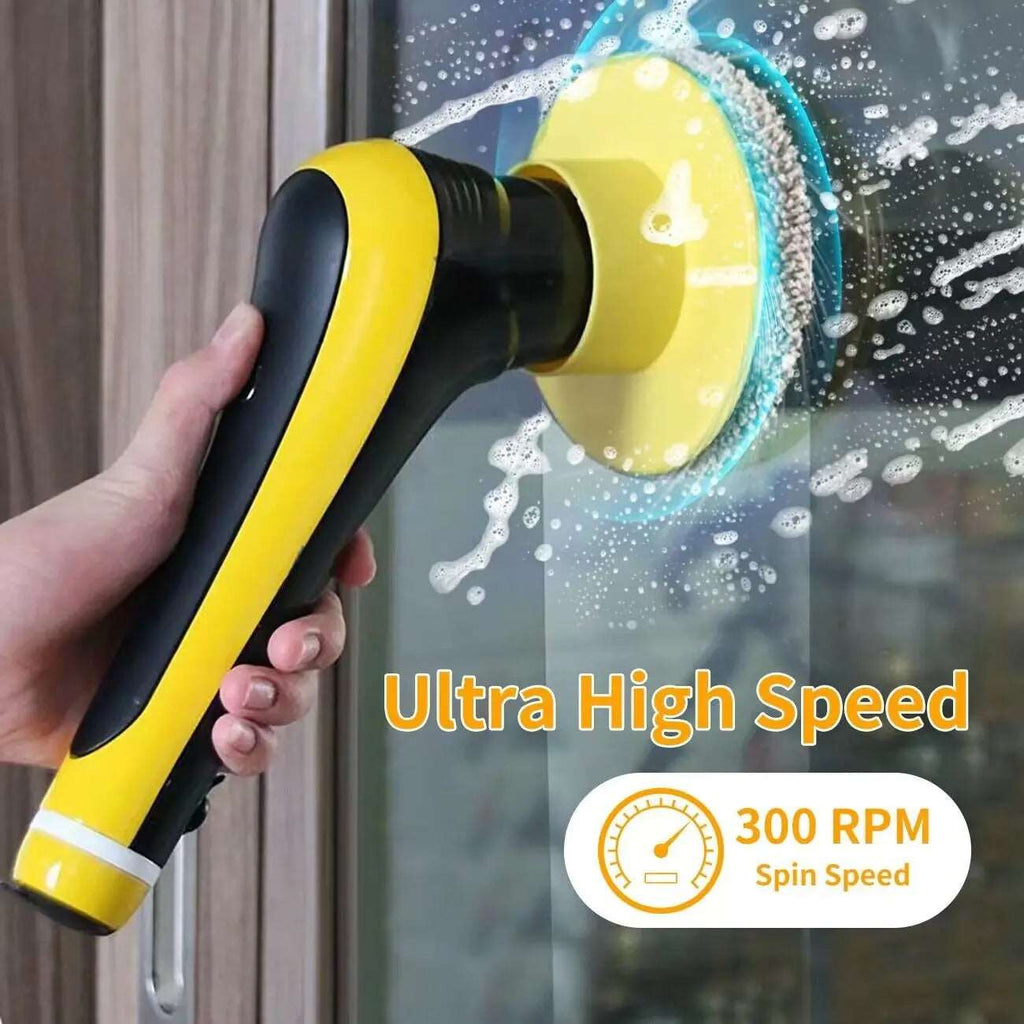 TurboScrub | 10-in-1 oplaadbare elektrische reinigingsborstel – waterdichte schrobber voor oppervlakken in huis, keuken en badkamer