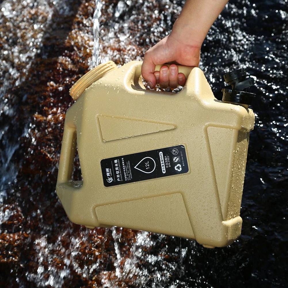 CampH2O | Draagbare watertank van 12 liter – voor kamperen, wandelen, campers en survivalwateropslag