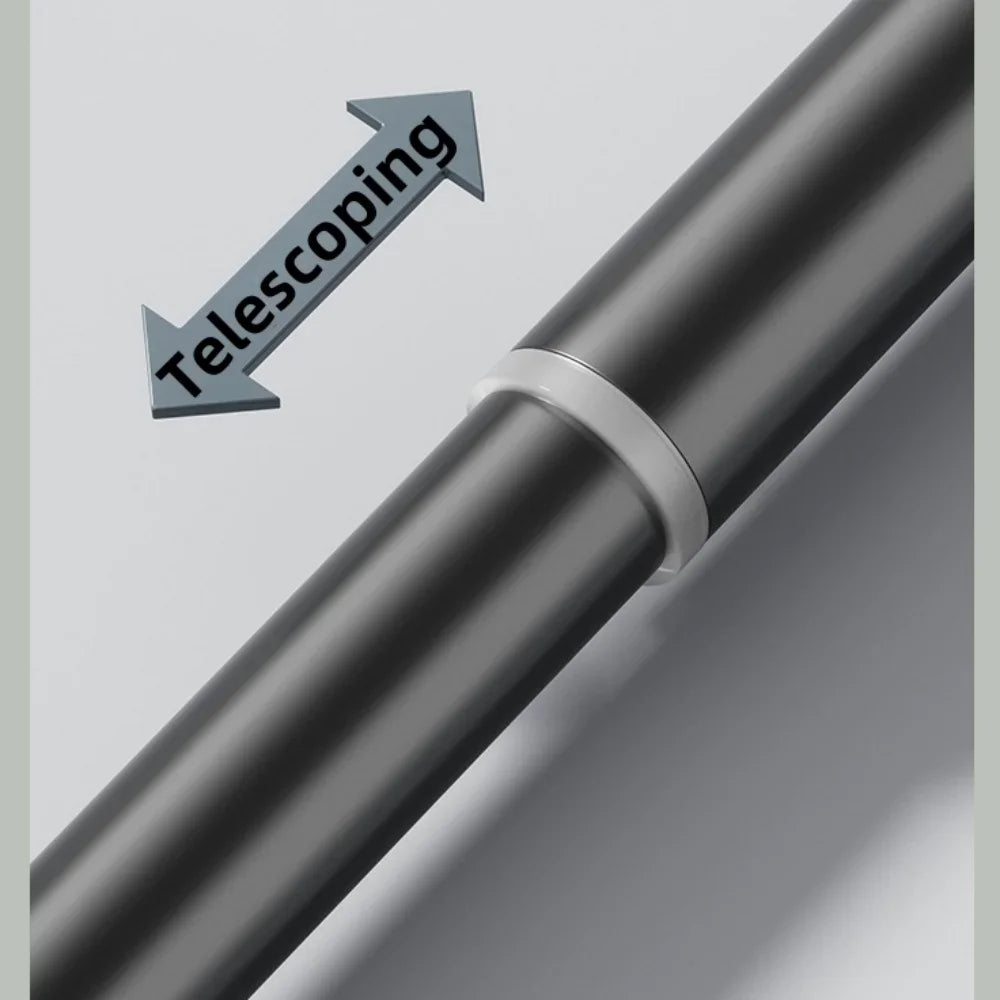 ZenRod | Verstelbare roestvrijstalen douchegordijnstang – telescopisch, zonder boren, voor het drogen van kleding