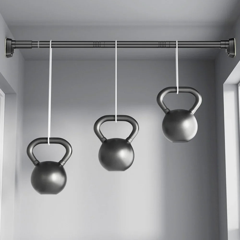 ZenRod | Verstelbare roestvrijstalen douchegordijnstang – telescopisch, zonder boren, voor het drogen van kleding